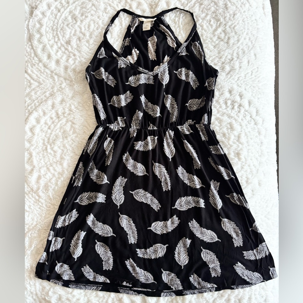 H&M Black Halter Sundress Sleeveless Mini